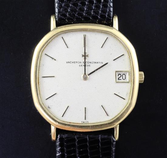A gentlemans 18ct gold Vacheron & Constantin automatic dress wrist watch,